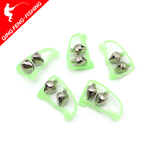 5Pcs Luminous Light Twin Bells Clip On Night Fishing Rod Bite Alarm Portable fast fishing rod fishing Tackle Accessories ► Photo 1/6