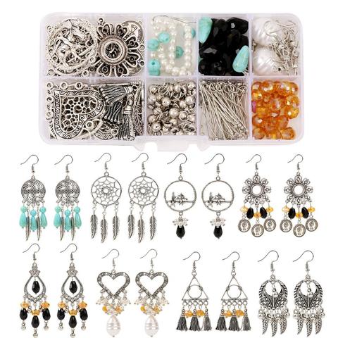 1 Box Boho Earrings Making Materials Set Mixed Connector Beads Earring Hooks Jump Ring Pin Sets For Jewelry DIY Findings Kit ► Photo 1/6