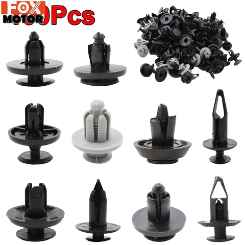 100PCS Car Clips Auto Fasteners Mixed Plastic Vehicle Bumper Clip Retainer Rivet Door Panel Fender Liner For Honda Mazda Audi ► Photo 1/6