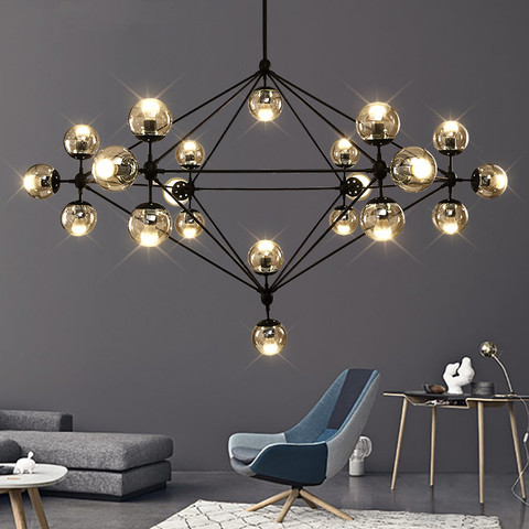 Industrail Vintage Loft Chandelier Glass Bubble Chandelier for Living room Bedroom Kitchen Island mall staircase chandelier ► Photo 1/6