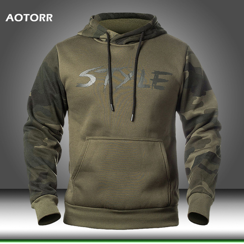 Camouflage Hoodies Men 2022 Spring Mens Military Hooded Sweatshirts Hoodie Male Street Hoody Army Green Sweatshirt Hip Hop S-4XL ► Photo 1/6