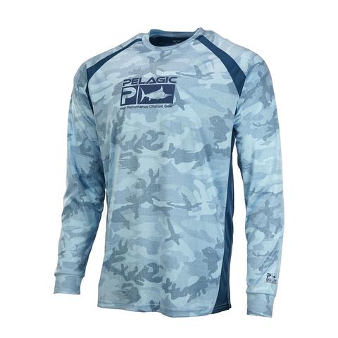 Pelag*c Men Fishing Shirt Aeroflex LS Performance Fishing Shirts Waterproof UPF50 Quick Drying Stain-Repel USA Size S-3XL ► Photo 1/6