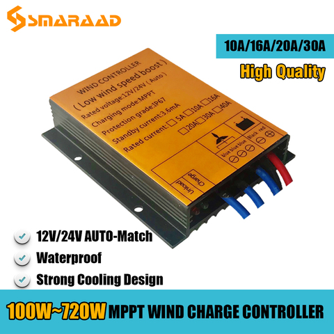 100-720W High Quality MPPT Wind Charge Controller 12v/24v AUTO,Low Wind Speed Boost,Water Proof,High Heat Dissipation Design ► Photo 1/6