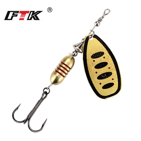 FTK Spinner Bait 18g Hard Spoon Bass Lures Metal Fishing Lures With Treble Hooks High Quality Fishing Tackle For Pike Fishing ► Photo 1/6