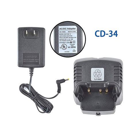 Vertex VAC-300 CD-34 Desktop Rapid Charger for VX-231 VX-351 VX-354 FNB-V103Li FNB-V104Li FNB-V95Li FNB-V96Li Li-ion BAttery ► Photo 1/6