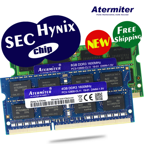 NEW 2GB 4GB 8GB 2G 4G 8G PC3L PC3 DDR3  1066Mhz 1333hz 1600Mhz 12800 10600 8500 Laptop Memory Notebook RAM Hynix Chip SEC Chip ► Photo 1/6
