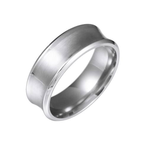 Simple Men's Ring Arc Stainless Steel Glossy Ring Fashion Men's Jewelry Party Gifts Business Pepe ► Photo 1/5
