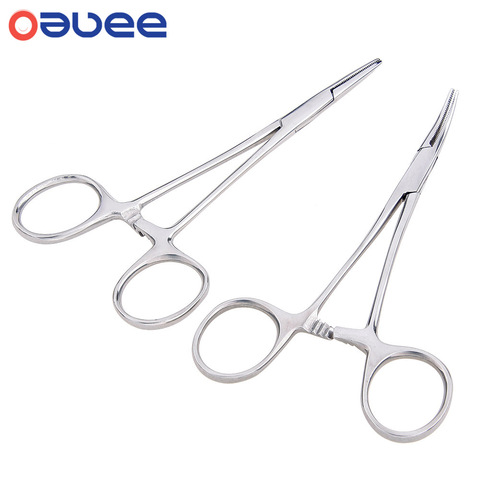 Oauee 12.5 16 18cm Hand Tool Hemostatic Forceps Pet Hair Clamp Fishing Locking Pliers Epilation Tools Curved/Straight Tip ► Photo 1/6