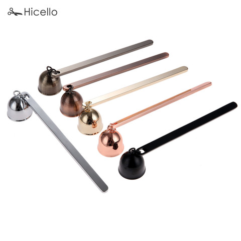 1pc Candle Snuffer Bell shape Stainless Steel Vintage Candle Wick Extinguisher put out flame Home Rose Gold Silver Black Bronze ► Photo 1/6
