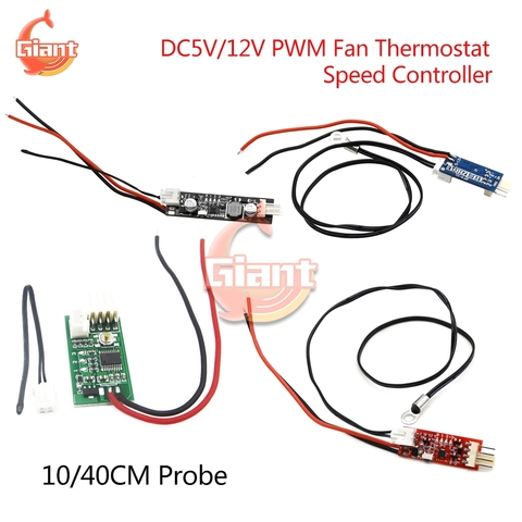 DC5V/12V PWM Speed Controller Fan Speed Governor 4 Wire 2-3 Wire Computer Temperature Control Switch for PC CPU Cooler Fan Alarm ► Photo 1/6