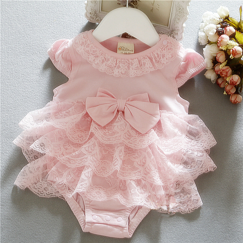 1pc Newborn infant Baby clothes girls wedding daily photo shooting bodysuit cotton jumpers summer 3 6 9M baby playsuit ► Photo 1/6