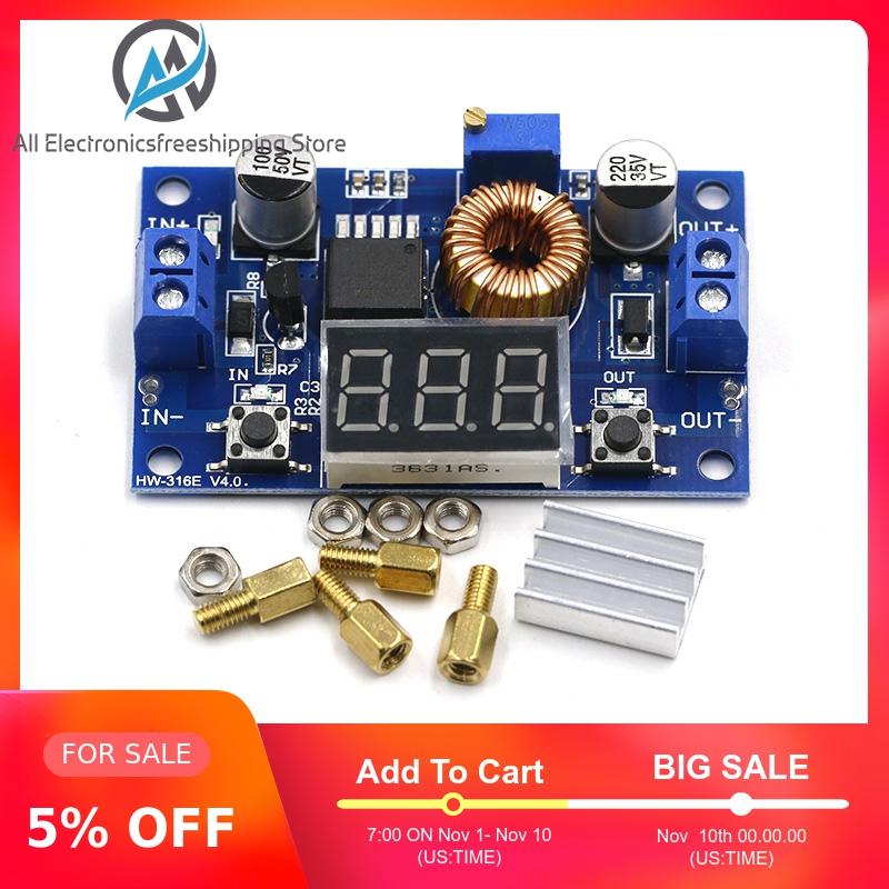 XL4015 High power 5A 75W DC-DC Adjustable Step-down Charger Module Step Down Buck Converter LED Driver with Red Voltmeter ► Photo 1/6