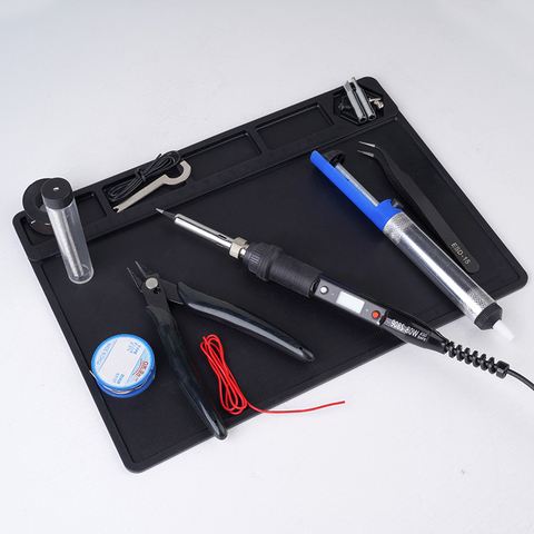 Soldering Repair Work Kit Mat Insulation Silicone Welding Pad Heat-resistant Magnetic Soldering Station for BGA Soldering Iron ► Photo 1/6