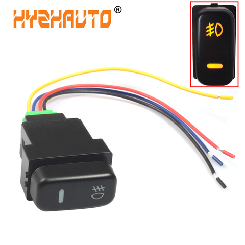 HYZHAUTO 1Pcs 4 Wires Car Fog Lights Switch For Mitsubishi Pajero Triton ASX Lancer 5Pin ON-OFF Button DC12V ► Photo 1/5
