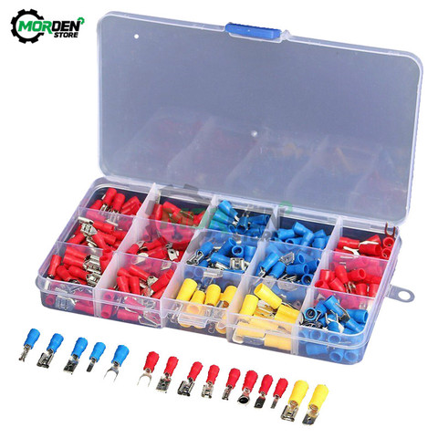280Pcs/lot Male Female Rubber insulated terminals Cable Lugs Wire Connector Electrical Crimp Terminal Assortment Set Kit ► Photo 1/2