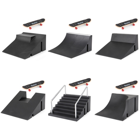 Fingerboard Rail Park Stair Kit Stairs Mini Skateboards for Kids Skateboard Training Mini Board Game ► Photo 1/6