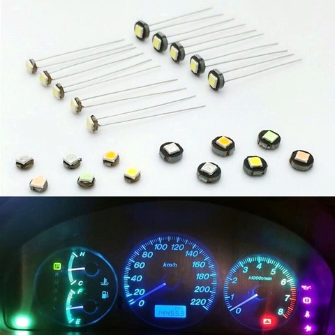 10PCS T1 T3 T4.2 T4.7 T5 Car Bulb LED Lights12V 1SMD Instrument cluster lamp indicator central control CD air conditioning lamp ► Photo 1/6