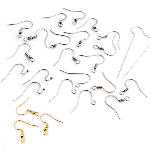 (Never Fade) 100pcs/lot 20x17mm Stainless steel DIY Earring Findings Clasps Hooks Jewelry Making Accessories Earwire -S4-12 ► Photo 1/6