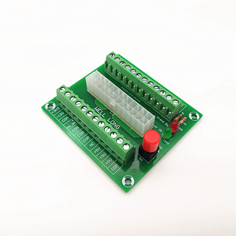 24/20-pin ATX DC Power Supply Breakout Board Module 24Pin ATX to terminal block. ► Photo 1/1