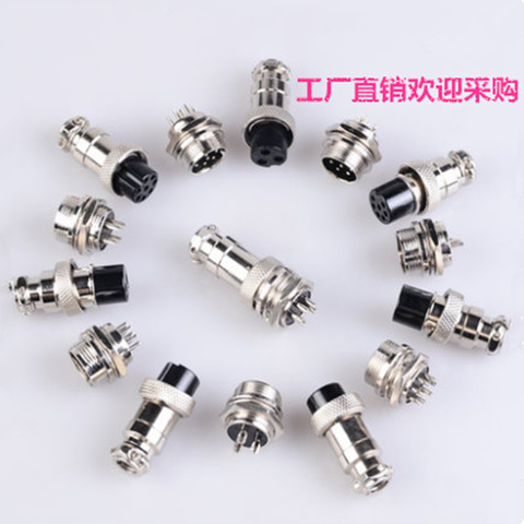 1set GX12 2/3/4/5/6/7 Pin Male + Female 12mm Circular Aviation Socket Plug Wire Panel Connector ► Photo 1/1