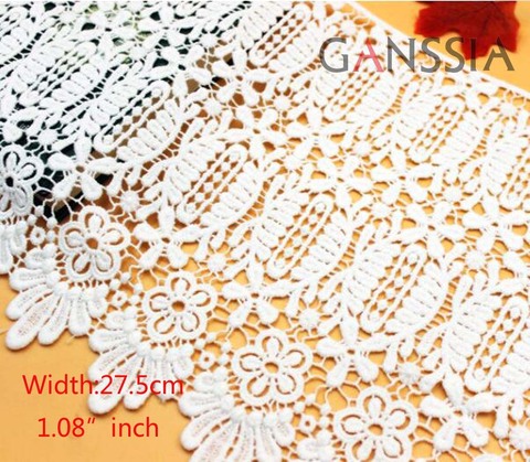 1yard/lot Width:27.5cm  Cotton  Flower Embroidered Knitting DIY lace for garment,embellish for dress,scrapbooking(ss-955) ► Photo 1/2