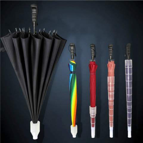 Large Double Long Handle Umbrella Male Straight Pole Super Large Rain Waterproof Umbrella Automatic Female Customized Students ► Photo 1/1