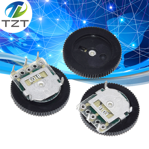 TZT 10 Pcs B103 16x2mm 10K Ohm Double Dial Taper Volume Wheel Duplex Potentiometer Z07 Drop ship ► Photo 1/6