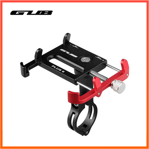 GUB Plus 6 Aluminum Alloy MTB Motorcycle Bike Bicycle Holder 360 Degree Stem Clip Stand Fits For 3.5 - 6.2inch Mobile Phone GPS ► Photo 1/6