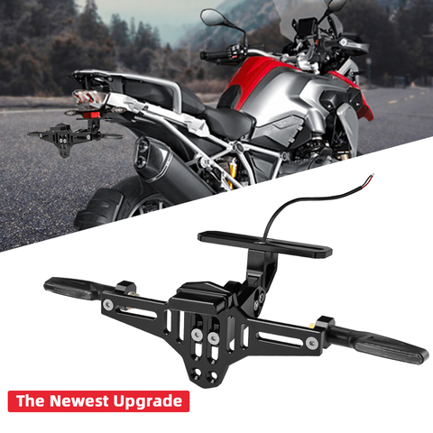 KEMiMOTO Motorcycle Fender Eliminator Adjustable License Plate Holder Bracket LED For HONDA CBR125R R1200GS F850GS F750GS F 850G ► Photo 1/6