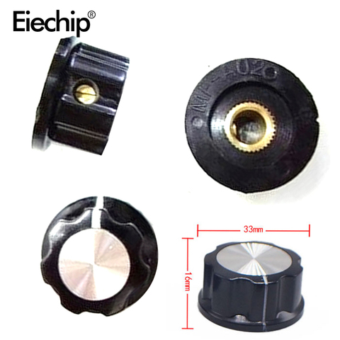 10pcs/lot MF-A04 6mm volume knob Cap 33mm*16mm Rotary Switch Knobs for variable resistors Potentiometer WH118/WX050 ► Photo 1/1