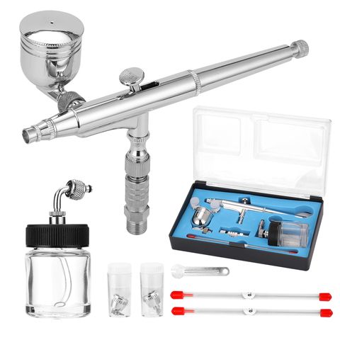 Professional Airbrush Set for Model Making Art Painting with G1/8 Adapter Wrentch 2 Fluid Cups 2Needles 2 Nozzles Airbrush Kit ► Photo 1/6