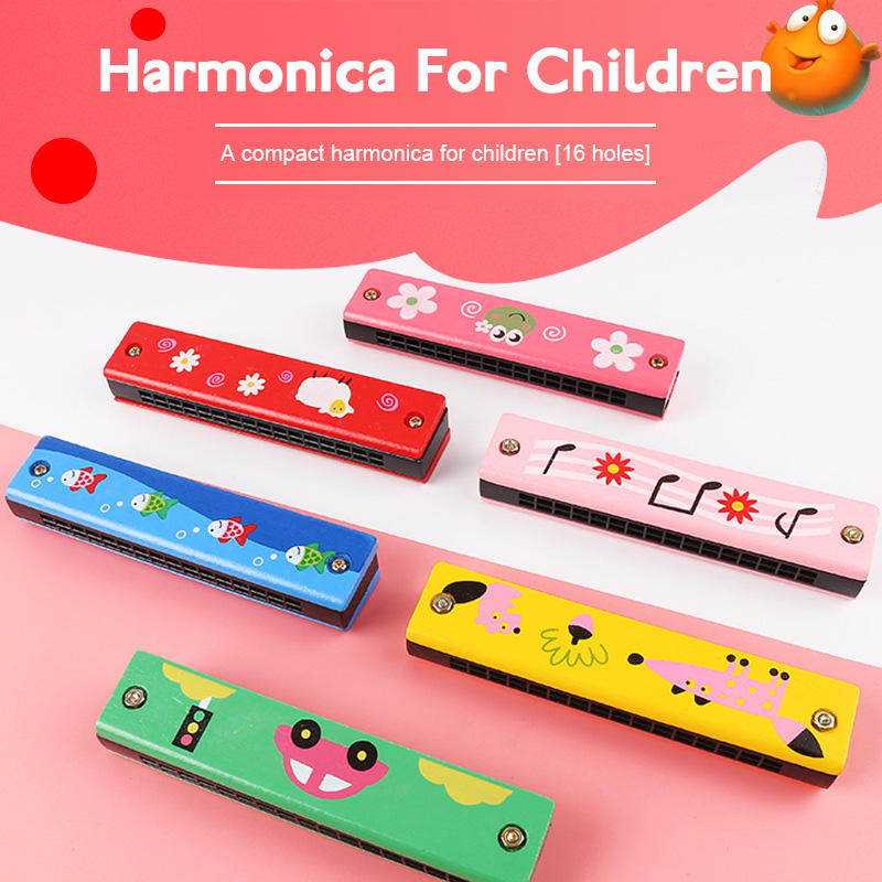 Kids Baby Cartoon Plastic Harmonica Toy Fun Musical Early Educational Gifts Toys 