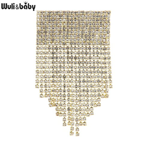 Wuli&baby Sparking Rhinestone Tassel Brooches For Women Party Office Brooch Pins Gifts ► Photo 1/4