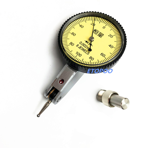 0-0.002mm 8 jewels Lever Indicator Analog Display Dial Lever Shockproof  Dial test Gauge Indicator Meter Dial Micrometer 0-0.8mm ► Photo 1/6