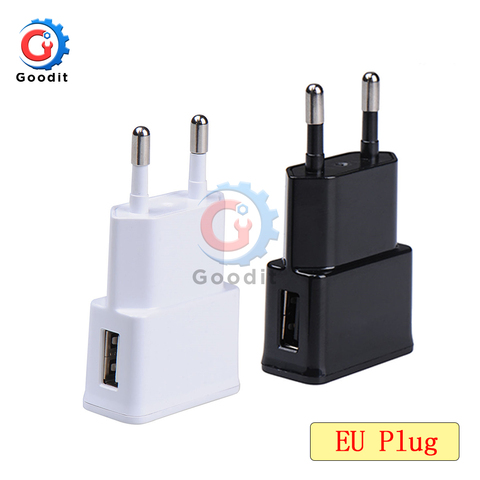 5V 2A EU Plug Adapter White Black USB Wall Charger Fast Charge Travel Power Adapter for Smartphone Input 100-240V 0.35A ► Photo 1/6
