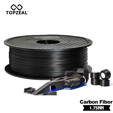TOPZEAL High Quality PLA/ABS/PC/PETG/PA Carbon Fiber Filament 1.75mm Plastic Rubber Consumables Material Used for 3D Printer ► Photo 1/3