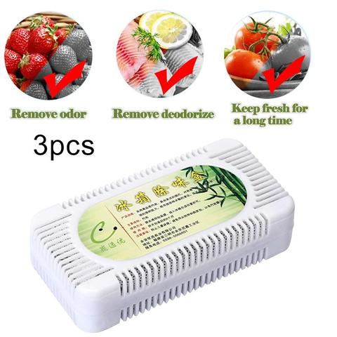 3Pcs Activated Bamboo Charcoal Air Purify Refrigerator Deodorant Fridge Deodorizer Freezer Closet Deodorant Box Smell Remover ► Photo 1/6