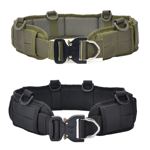 Military Tactical Belt Men Molle Battle Belt Airsoft Army Combat Outdoor CS Hunting Paintball Padded Waist Belt Set Adjustable ► Photo 1/6