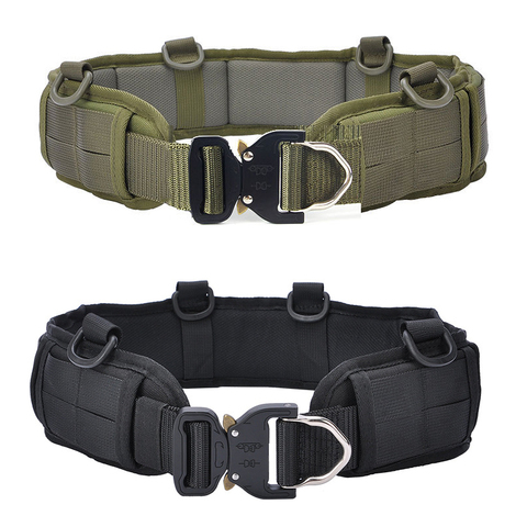 Military Tactical Belt Men Molle Battle Belt Airsoft Army Combat Outdoor CS  Hunting Paintball Padded Waist Belt Set Adjustable - Price history & Review, AliExpress Seller - Outdoor Life Club Store