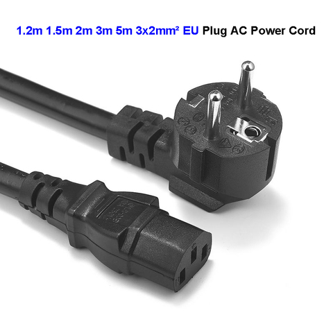 Projector Power Cord 1.5m 2mm EU Plug Schuko to IEC C13 Power Extension Cable For Dell PC Computer PSU Antminer 3D Printer LG TV ► Photo 1/6