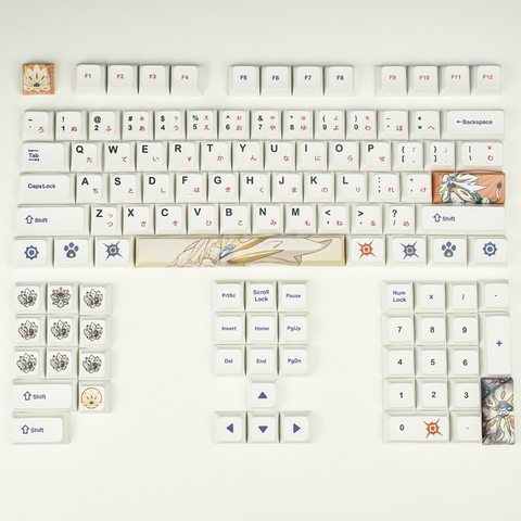 Japan Anime Style XDA Profile Sublimation PBT Keycaps For Cherry Mx Switch Mechanical Gaming Keyboard Japanese Character Keycaps ► Photo 1/6