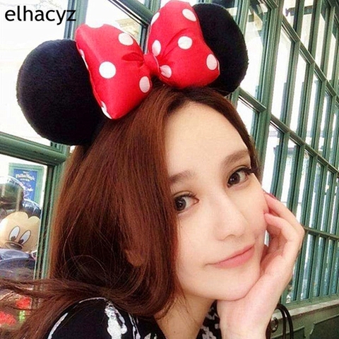 2022 NEW Trendy DIY Hair Accessories Classic 5'' Dot Bow Kids Hairband Wholesale High Quality Mouse Ears Headband For Children ► Photo 1/6