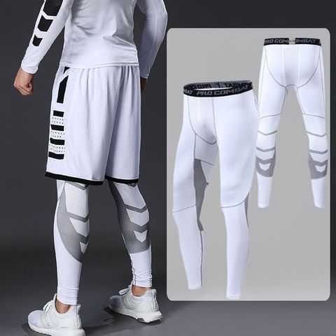 Men's Compression Pants Male Tights Leggings for Running Gym Sport Fitness Quick Dry Fit Joggings Workout White Black Trousers ► Photo 1/6