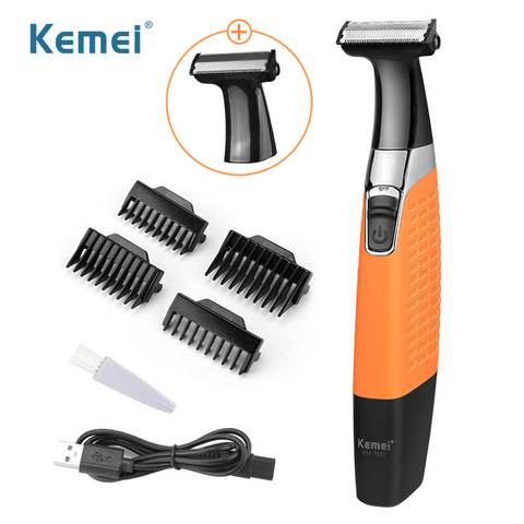 Kemei Electric Razor Rechargeable Beard Trimmer for Men with Extra Blade Washable Shaving Machine 100-240V KM-1910 38 ► Photo 1/6