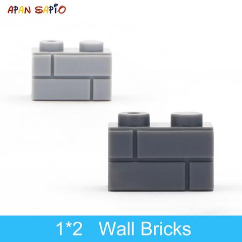 DIY Building Blocks Wall Figures Bricks 1x2 Dots 50/100PCS Educational Creative Toys for Children Size Compatible With lego ► Photo 1/6