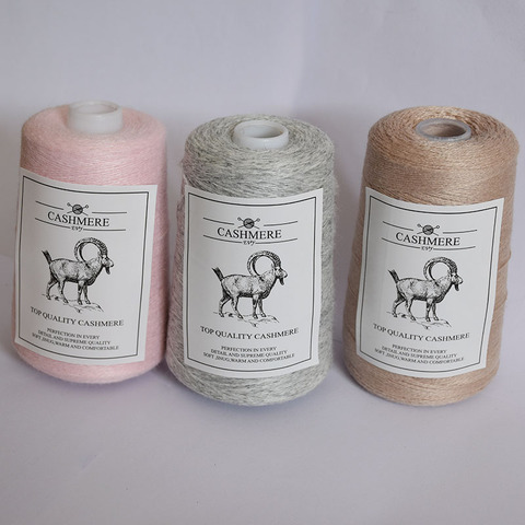 high-quality Fine Cashmere Yarn Crochet Wool Line for knitting Thread Genuine Hand-knit pure Cashmere Woven Yarn Soft Warm 400g ► Photo 1/6