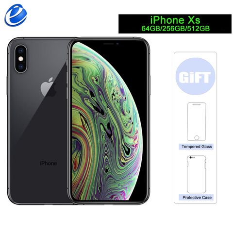 Original Unlocked Apple iphone XS iphoneXS 4G LTE 4G RAM 64gb/256gb ROM A12 Bionic Chip IOS12 IPHONE XS 2658mAh ► Photo 1/5