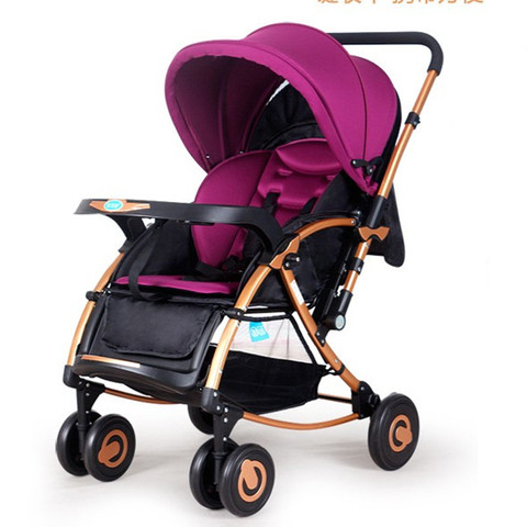 Lightweight baby stroller bi-directional folding stroller can sit reclining cradle shock-absorbing stroller ► Photo 1/6