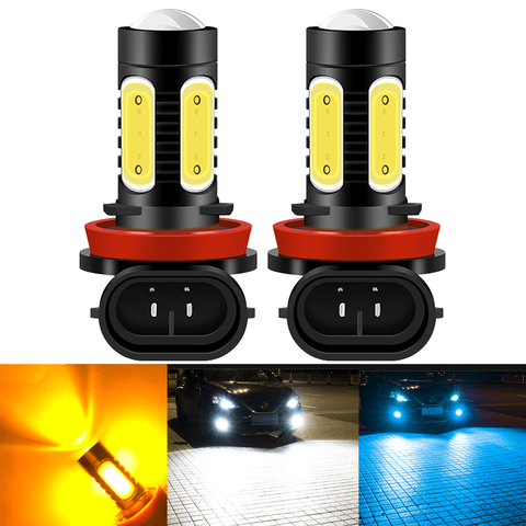 2pcs H11 H8 H9 LED Fog Lamp Yellow White 9006/HB4 9005/HB3 H27 881 Car Automobile Bulb Lamp Auto Fog Light 12V 6000K 3000K 8000K ► Photo 1/6