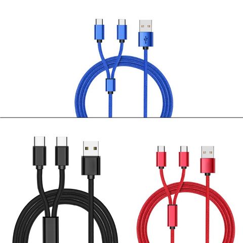 USB 2.0 Type A Male To Dual Type C USB C Male Splitter Y Charging Cable Cord for Samsung Huawei Xiaomi Oneplus HTC Mobile ► Photo 1/6